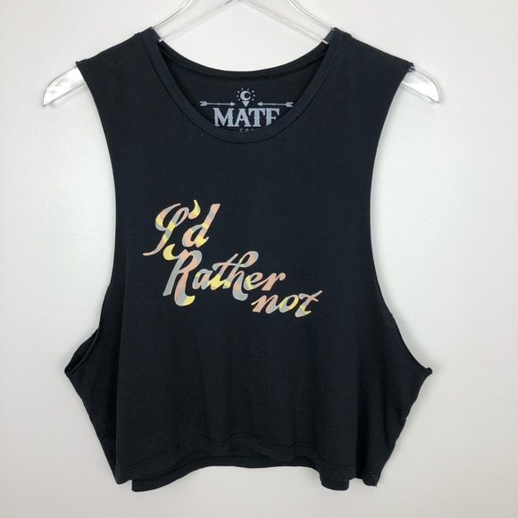 MATE the Label Tops - MATE the Label | I’d Rather Not Crop Graphic Tank